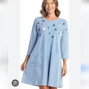 🦋Jess & Jane Blue Polka Dot Tee